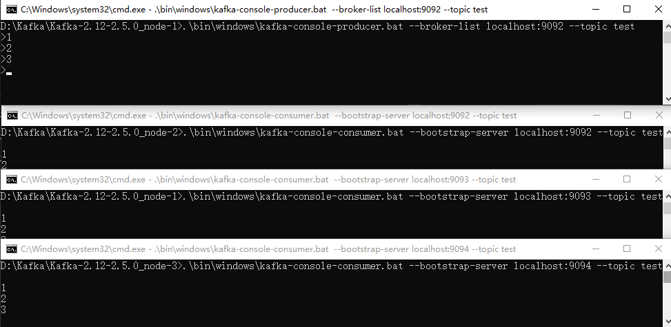 Windows下部署 Kafka（集群）