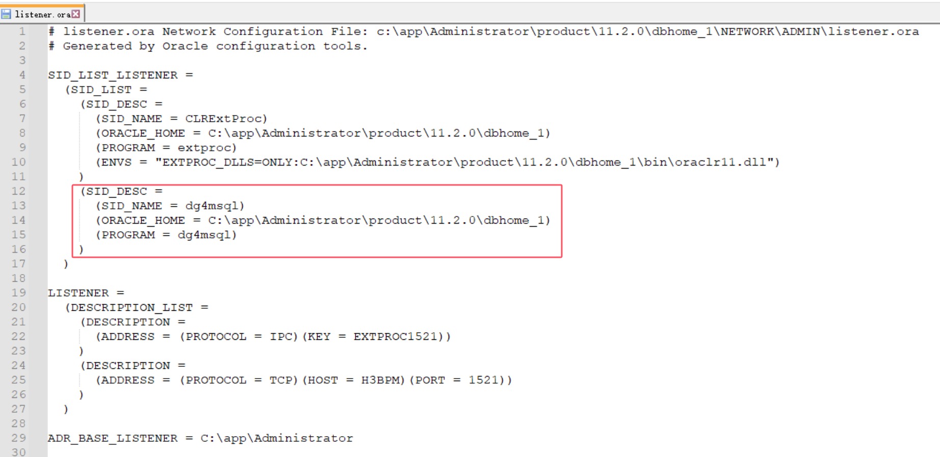 通过 Oracle GateWay，访问 SQLServer 数据库